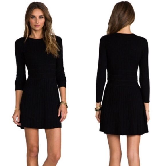 THEORY Evian Stretch Chloh Wool Knit Sweater Dress - Size Large - Picture 1 of 8